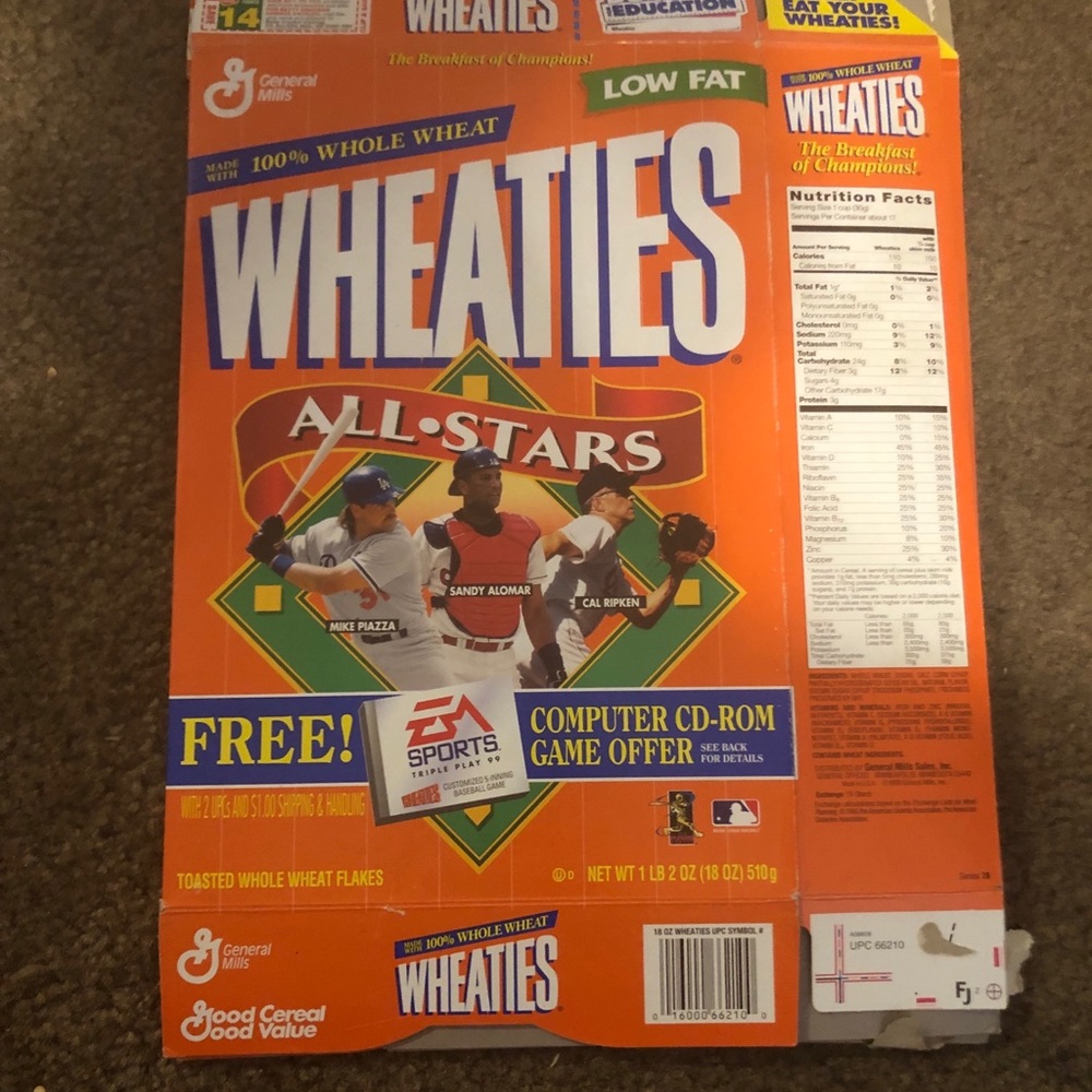 Wheaties box- MLB All stars